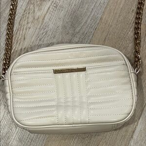 Madison West Cream Quilted Crossbody Bag